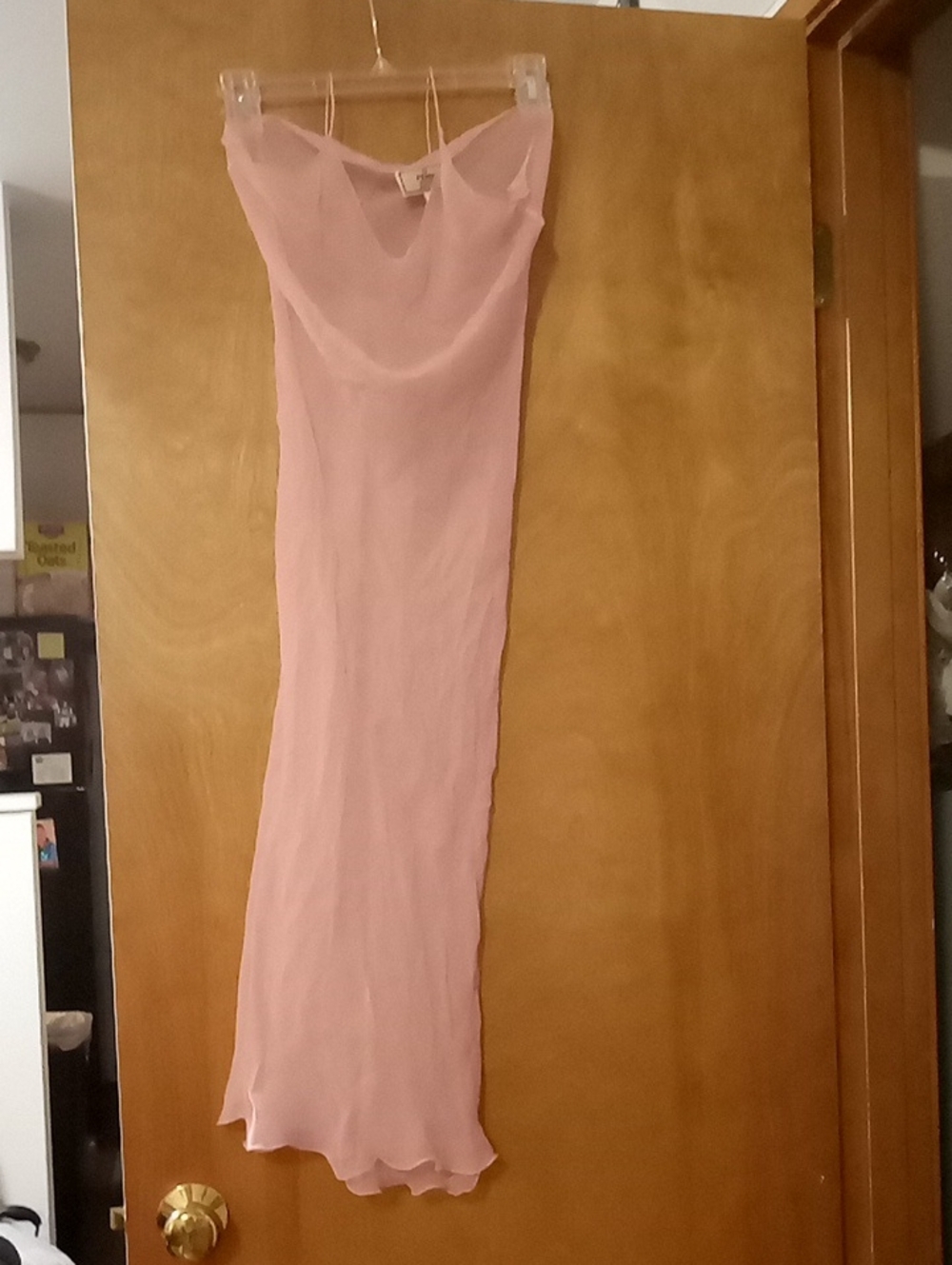 Fendi Blush Pink Silk Chiffon Mini- Midi Slip Dress